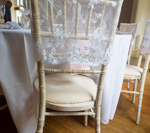 Cheltenham Chairs Vintage Wedding Decor Ivory Lace Chair Cover Cap For Chivary 